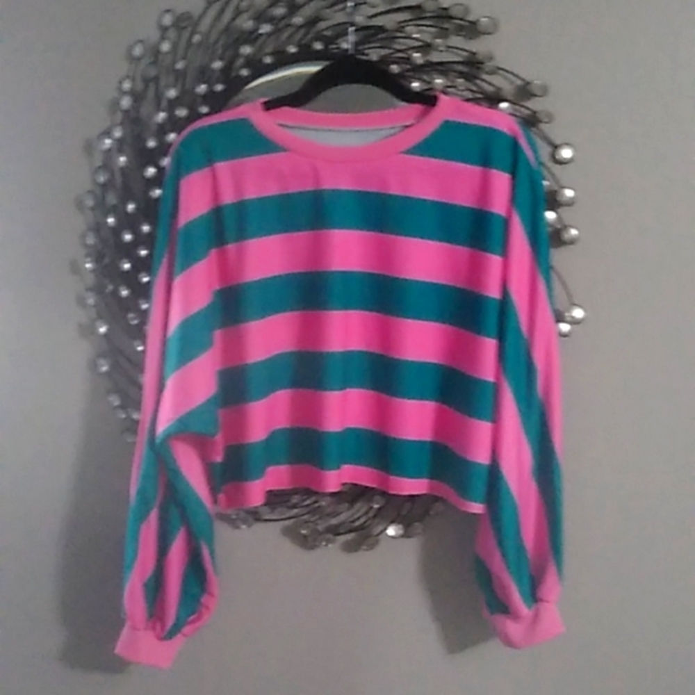 Crop Top Palazzo Sleeve Blouse